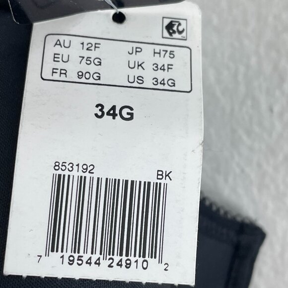 NEW Wacoal Womens 34G Black Lightweight Breathable T Shirt Bra 853192 - Picture 6 of 11